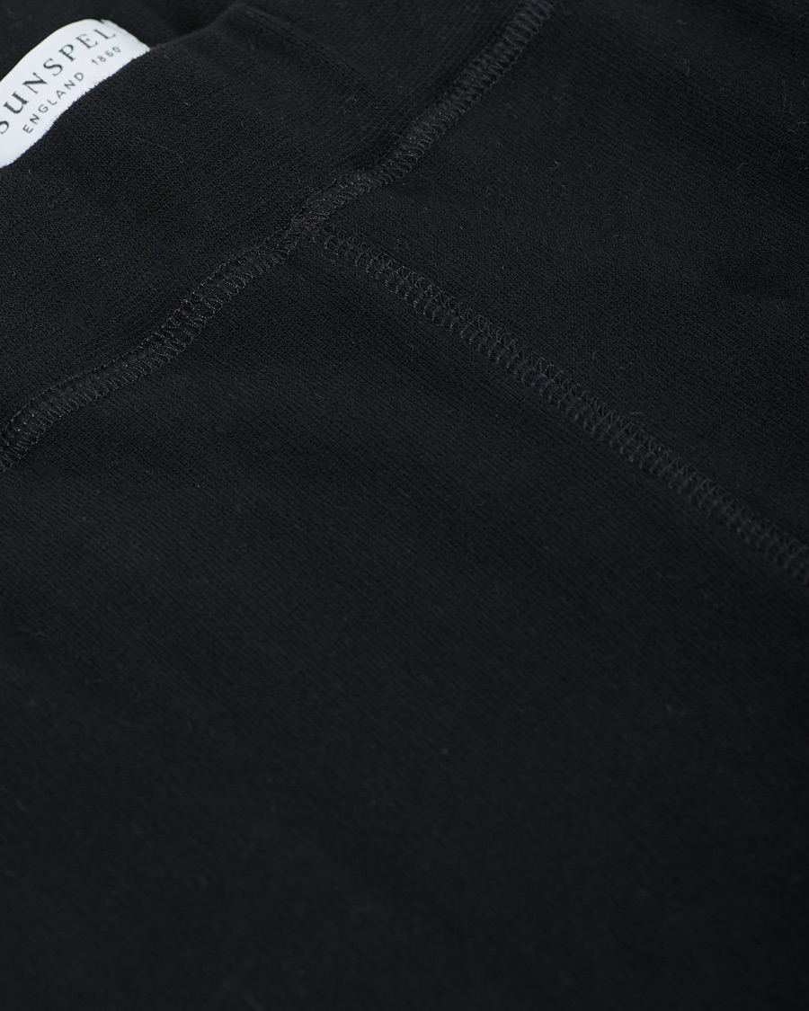 Herre | Bukser | Sunspel | Cotton Loopback Track Pants Black