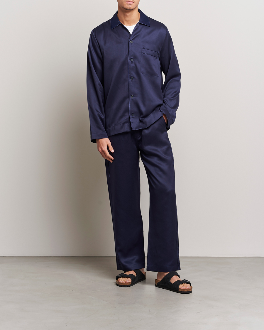 Herre | Pyjamaser og badekåper | CDLP | Home Suit Long Sleeve Top Navy Blue