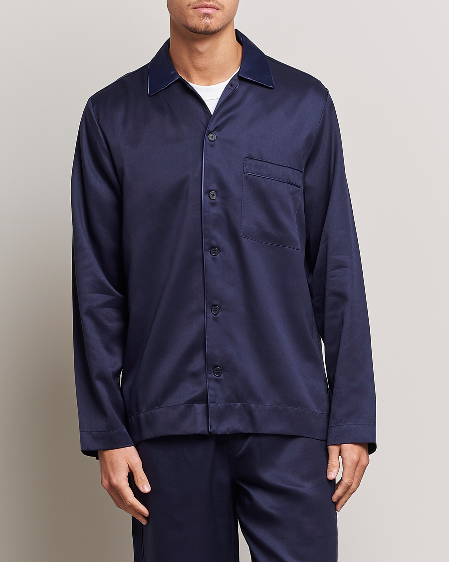 Herre | Pyjamaser og badekåper | CDLP | Home Suit Long Sleeve Top Navy Blue