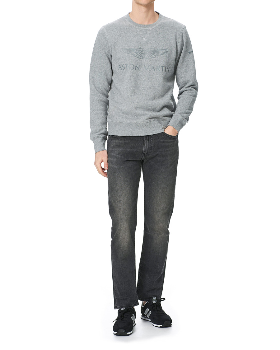 Herre | Gensere | Hackett | AMR Wings Logo Sweatshirt Grey Marl
