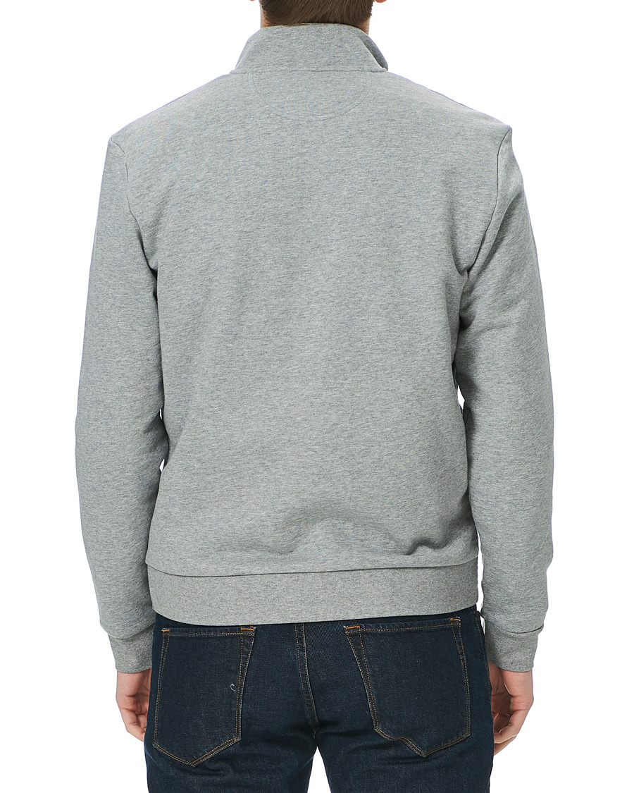 Herre | Gensere | Hackett | Hybird Quilted Zip Sweat Grey Marl