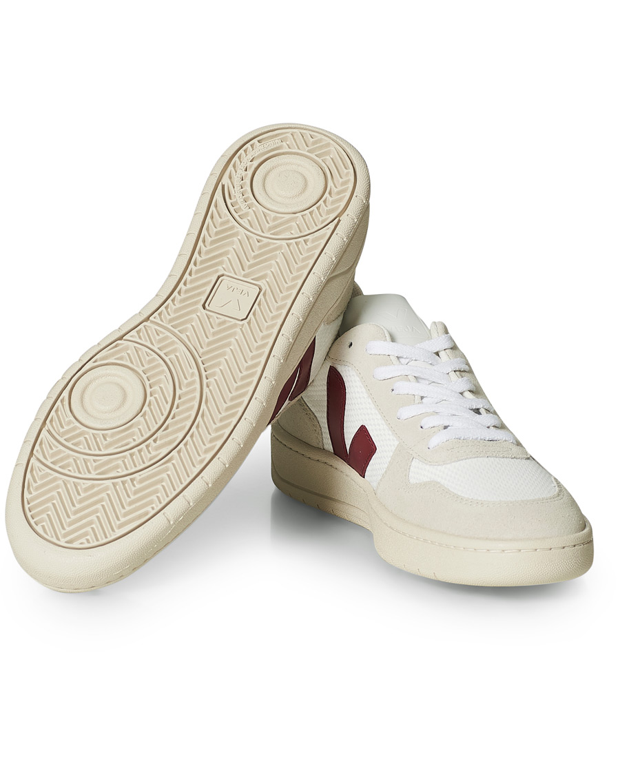 Herre | Veja V-10 Mesh Sneaker White/Natural Marsala | Veja | V-10 Mesh Sneaker White/Natural Marsala