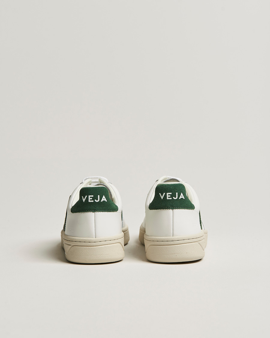 Herre | Veja V-12 Leather Sneaker Extra White/Cyprus | Veja | V-12 Leather Sneaker Extra White/Cyprus