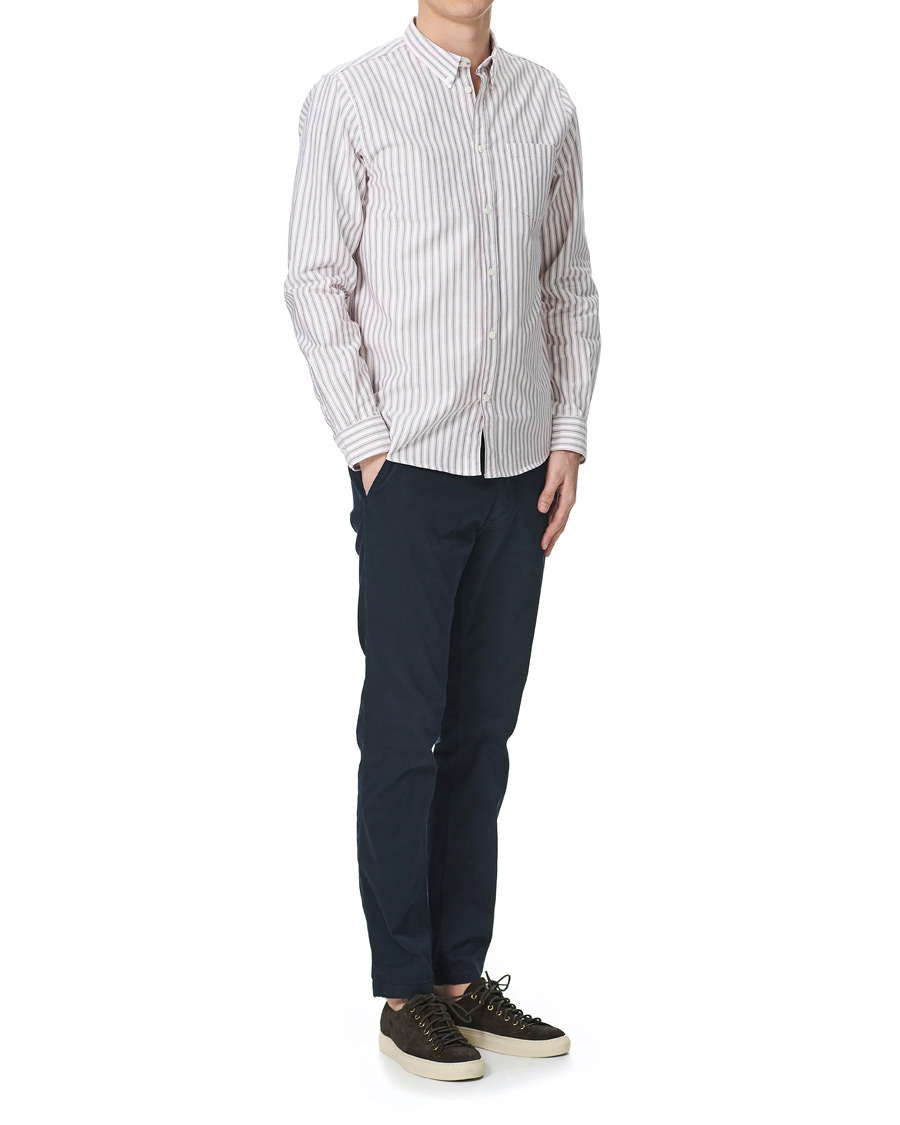 Herre | Skjorter | Norse Projects | Anton Striped Oxford Shirt Navy Multi