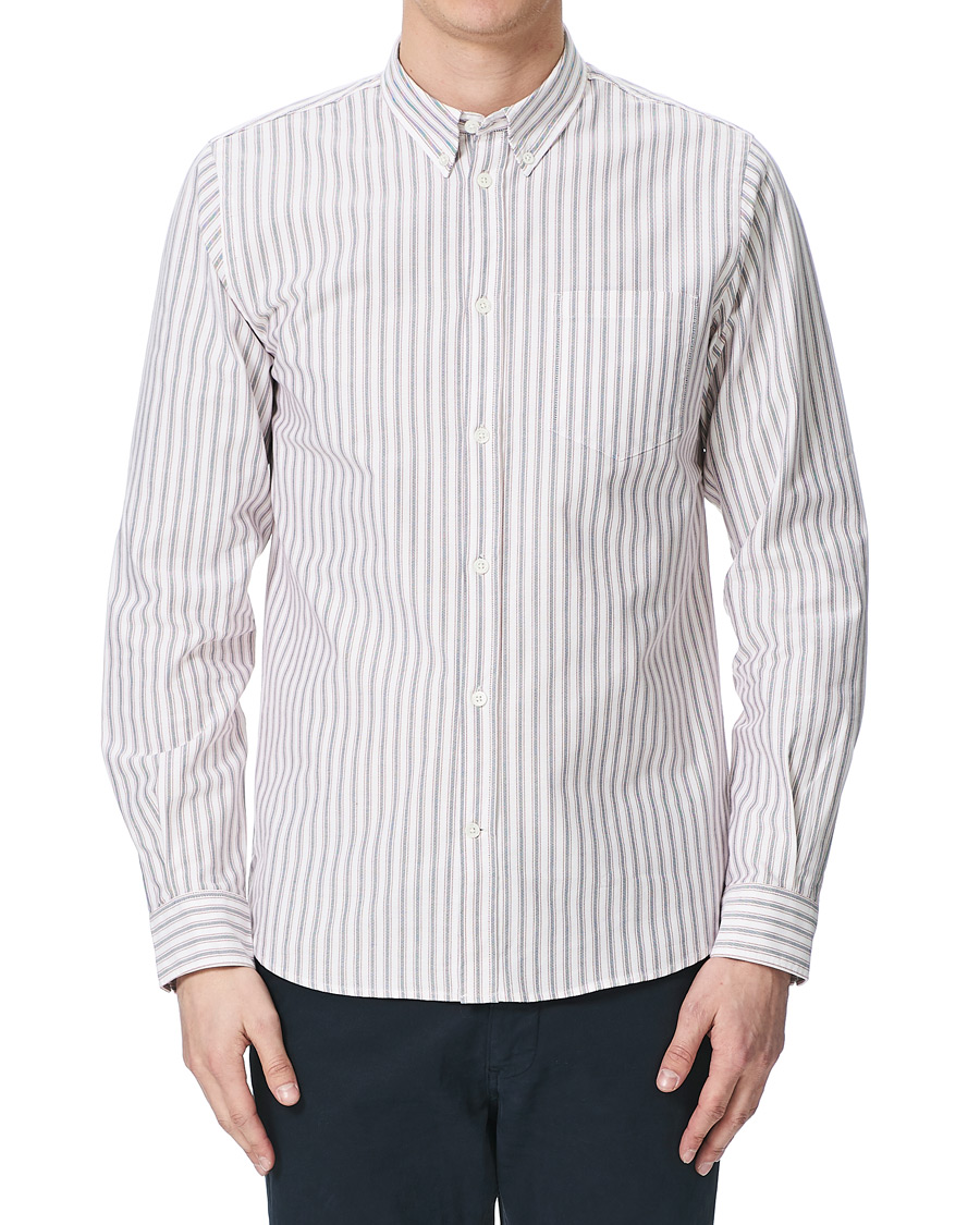 Herre | Skjorter | Norse Projects | Anton Striped Oxford Shirt Navy Multi