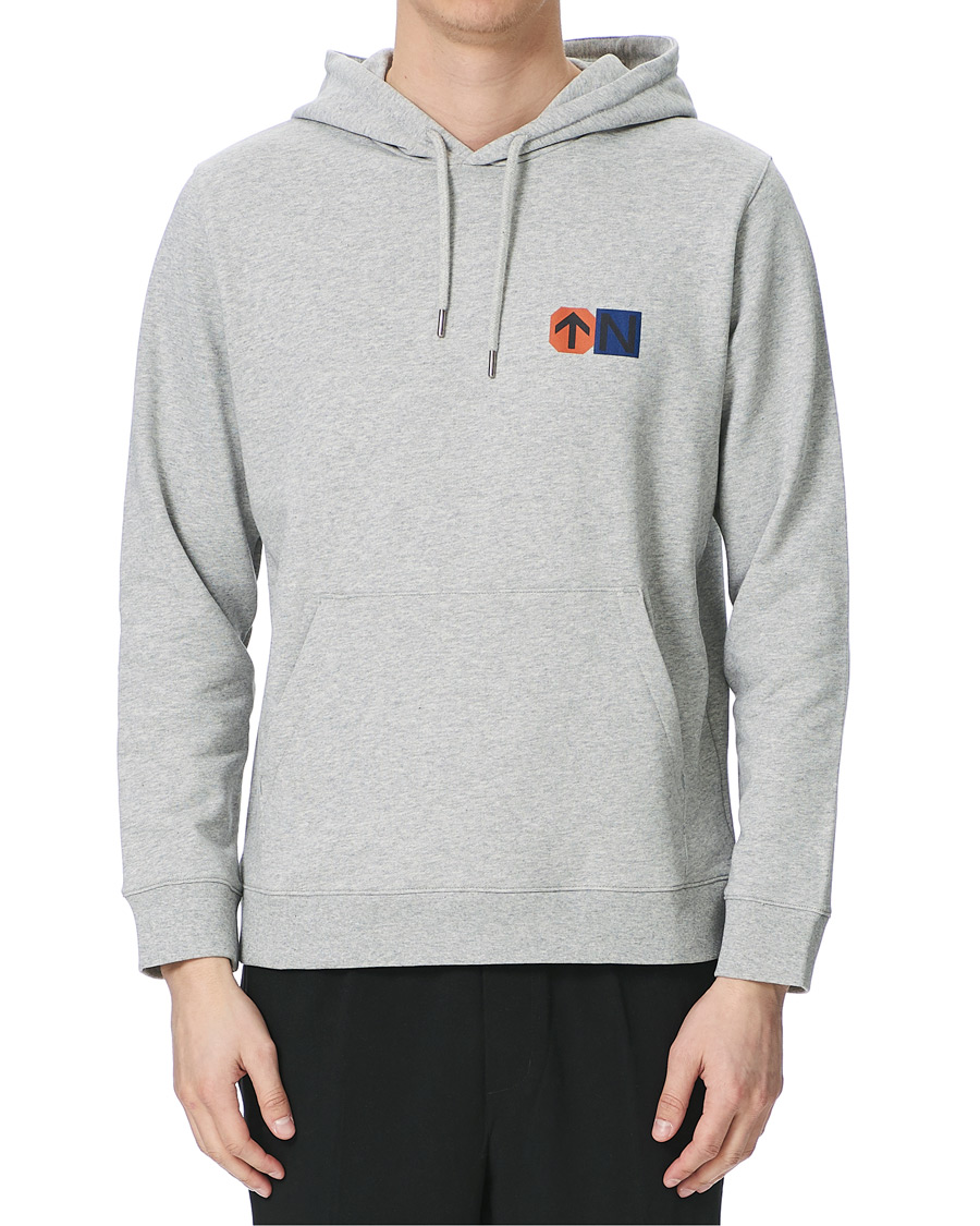 Herre | Gensere | Norse Projects | Vagn Colab Logo Hood Light Grey Mel