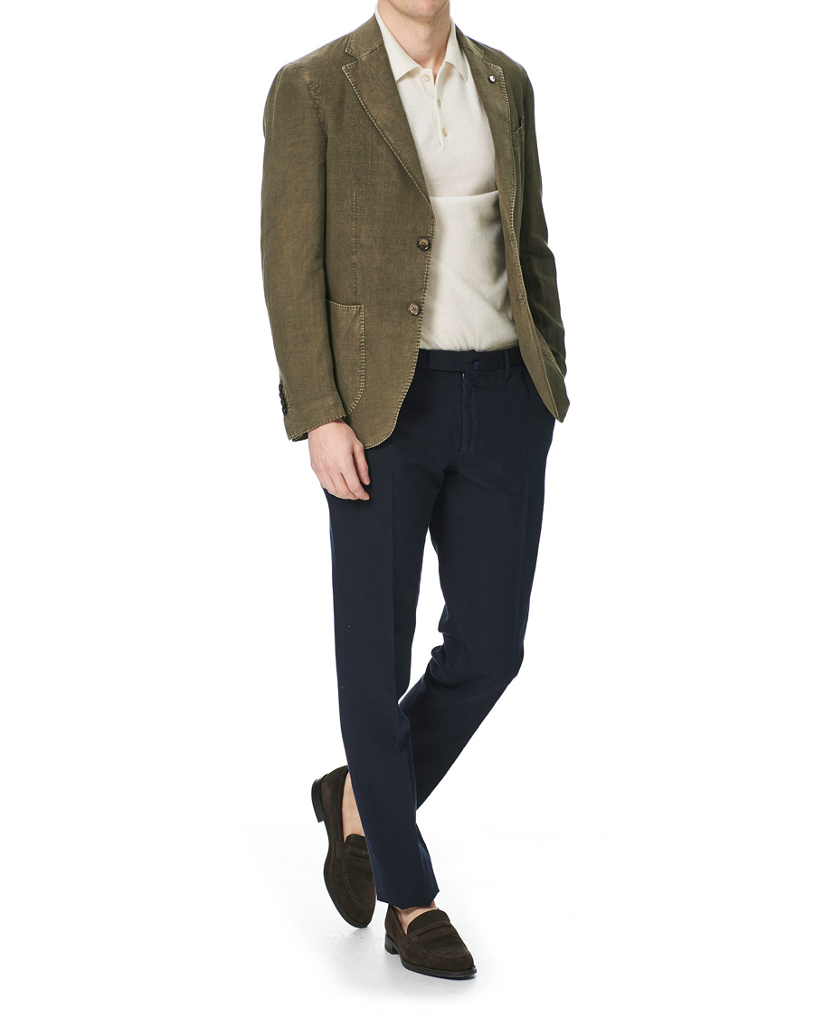 Herre | Dressjakker | L.B.M. 1911 | Jack Regular Fit Linen Blazer Moss Green