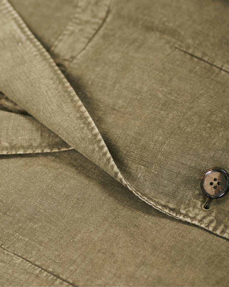 Herre | Dressjakker | L.B.M. 1911 | Jack Regular Fit Linen Blazer Moss Green