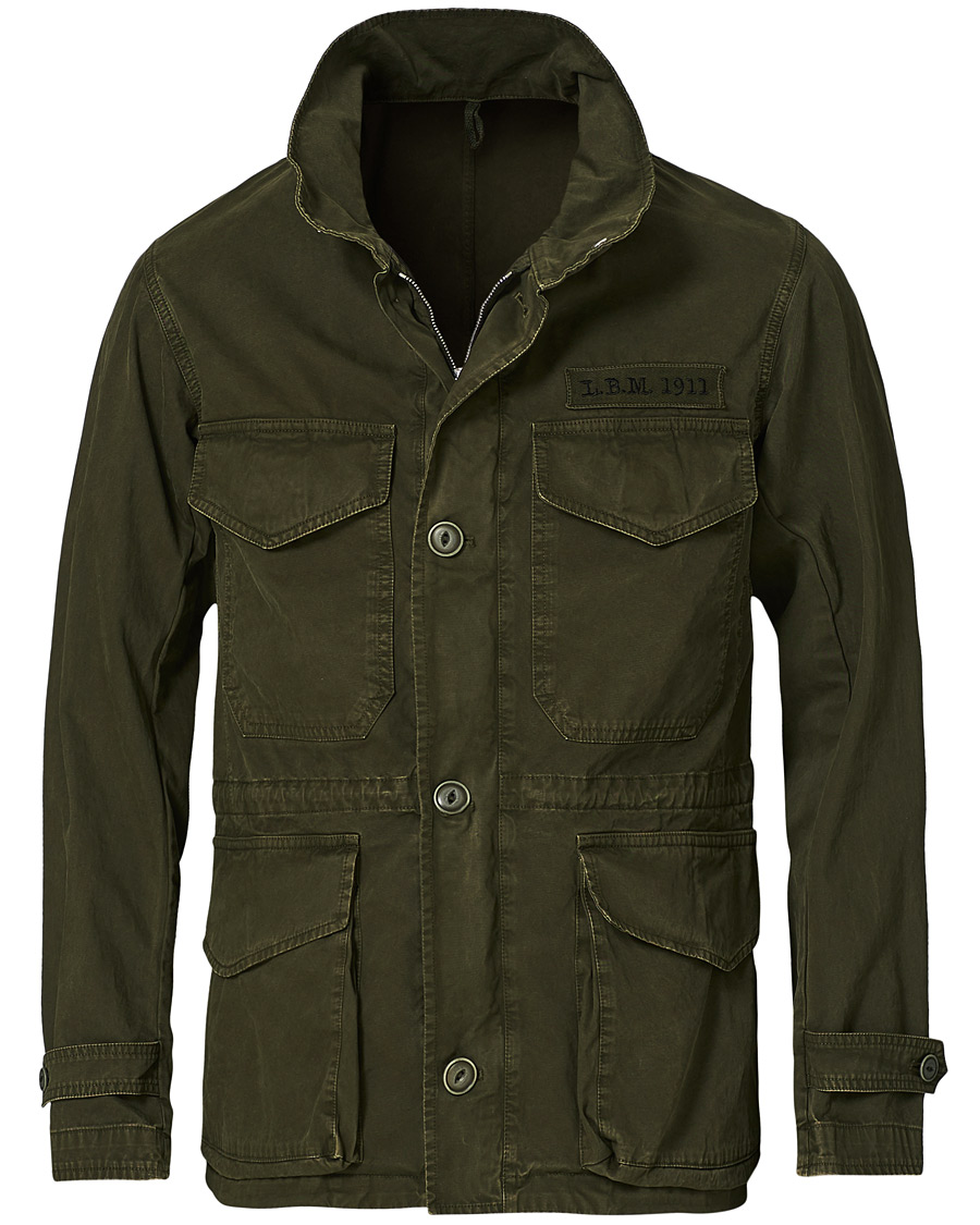 Herre | Jakker | L.B.M. 1911 | Cotton Gabardine Field Jacket Olive