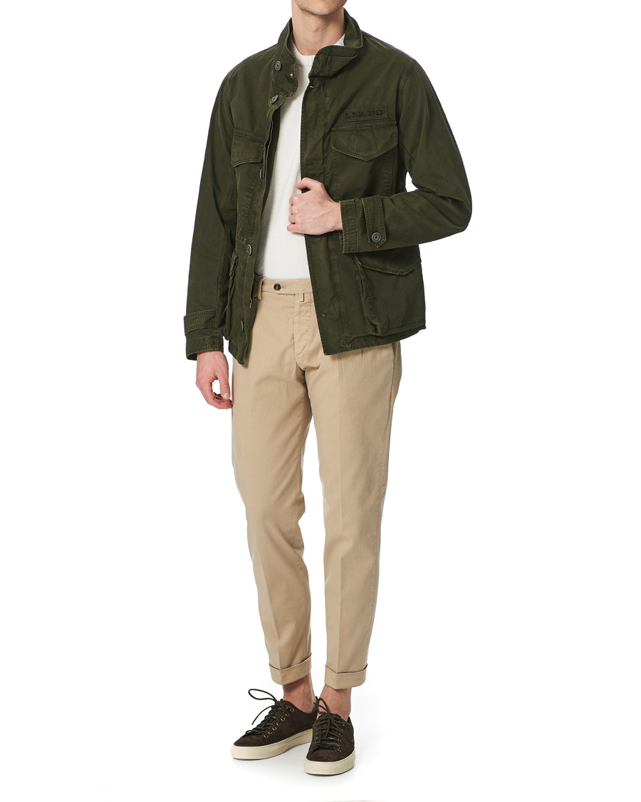 Herre | Jakker | L.B.M. 1911 | Cotton Gabardine Field Jacket Olive