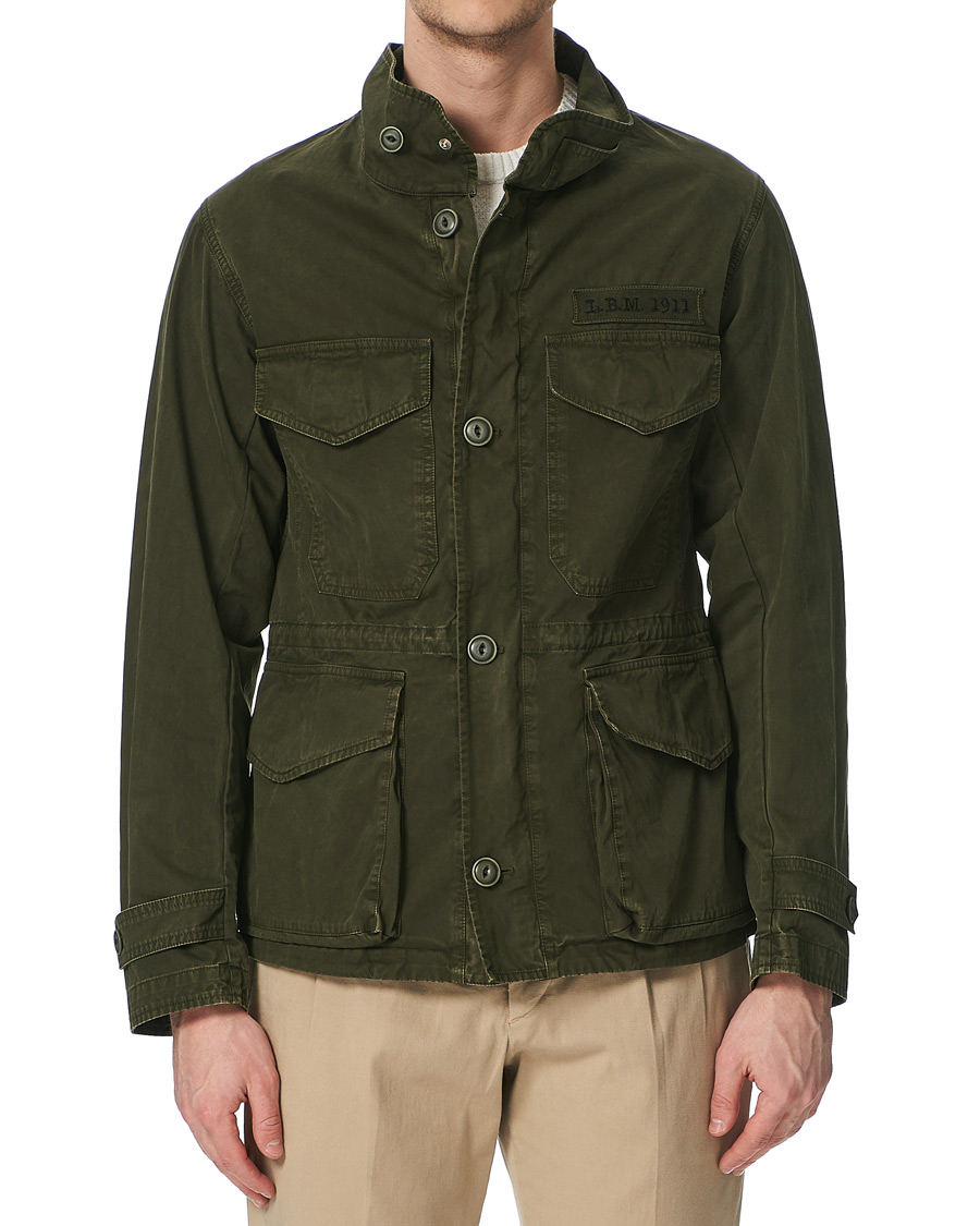 Herre | Jakker | L.B.M. 1911 | Cotton Gabardine Field Jacket Olive