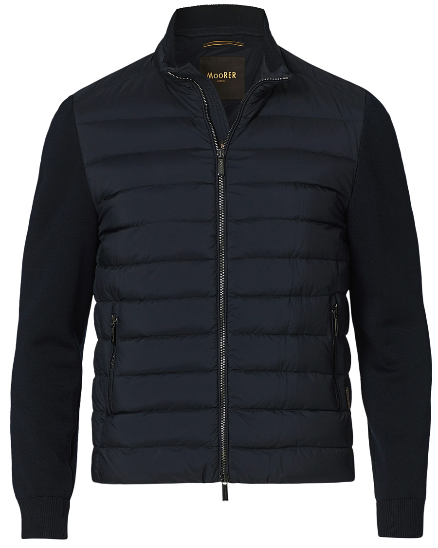 Herre | Jakker | MooRER | Hybrid Padded Jacket Dark Blue
