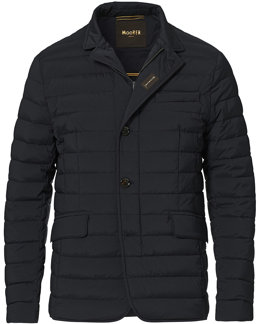 Herre | Jakker | MooRER | Down Padded Blazer Jacket Navy