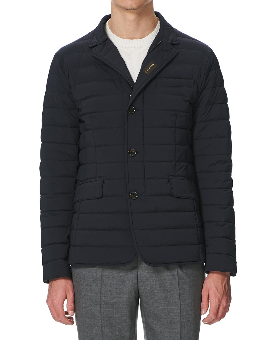Herre | Jakker | MooRER | Down Padded Blazer Jacket Navy