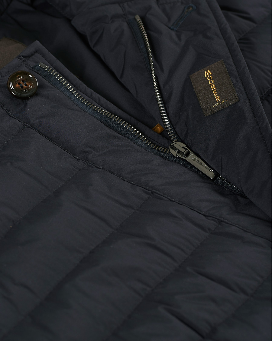 Herre | Jakker | MooRER | Down Padded Blazer Jacket Navy