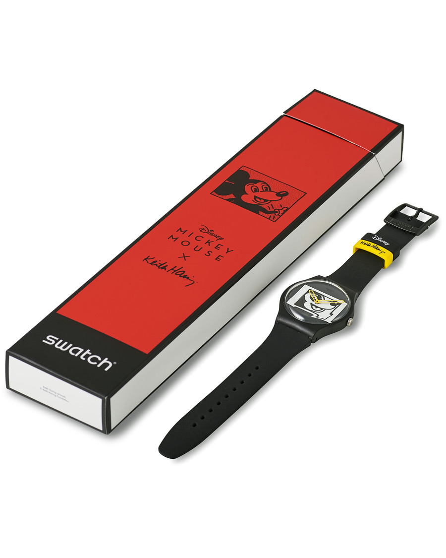 Herre | Swatch Swatch x Keith Haring Mickey Blanc sur Noir | Swatch | x Keith Haring Mickey Blanc sur Noir