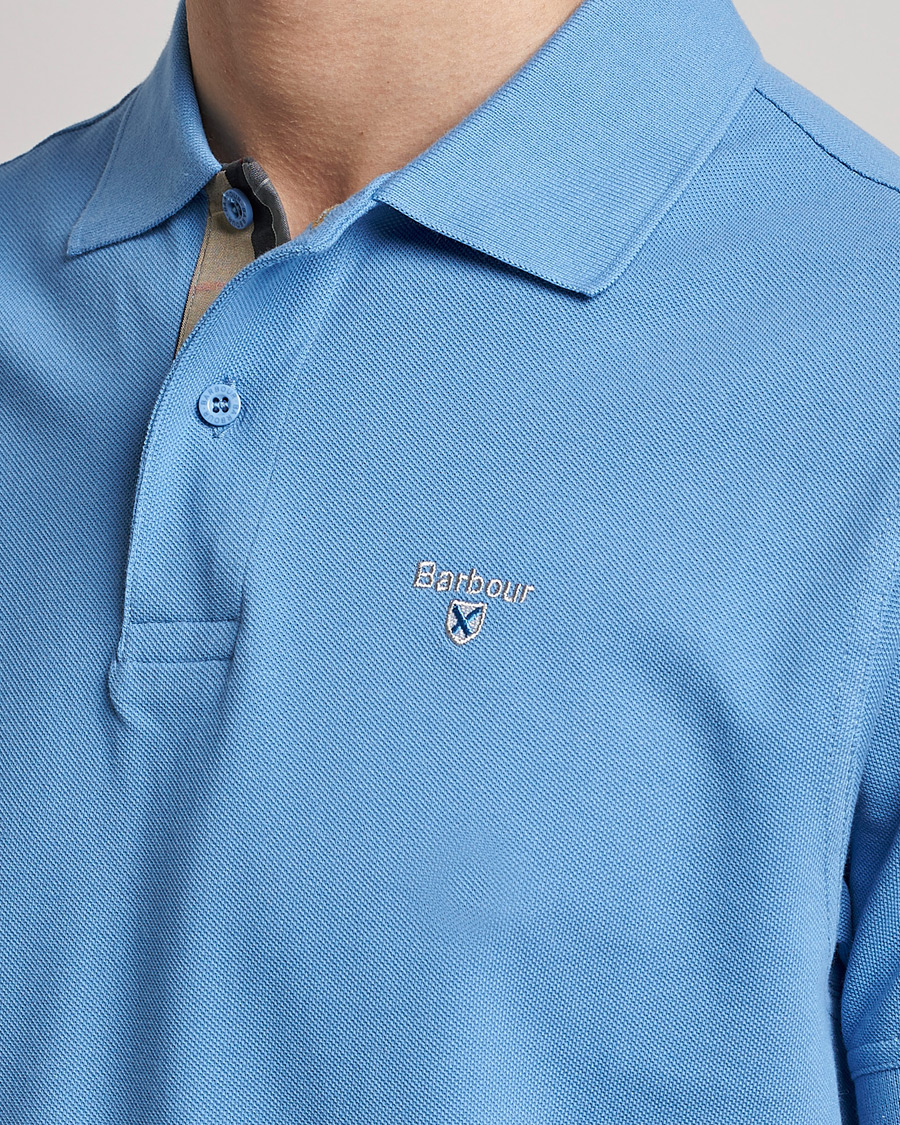 Herre | Pikéer | Barbour Lifestyle | Tartan Pique Polo Delft Blue