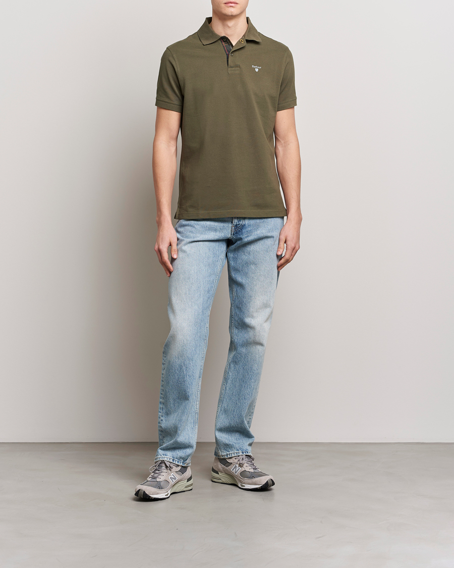 Herre | Pikéer | Barbour Lifestyle | Tartan Pique Polo Olive