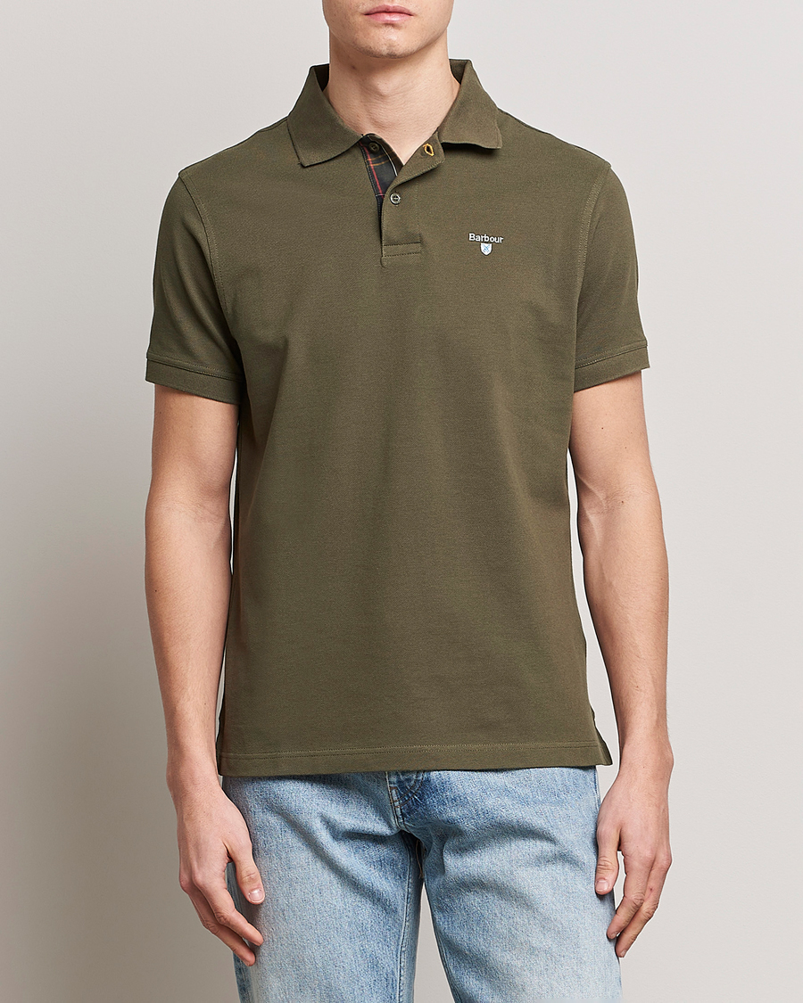 Herre | Pikéer | Barbour Lifestyle | Tartan Pique Polo Olive
