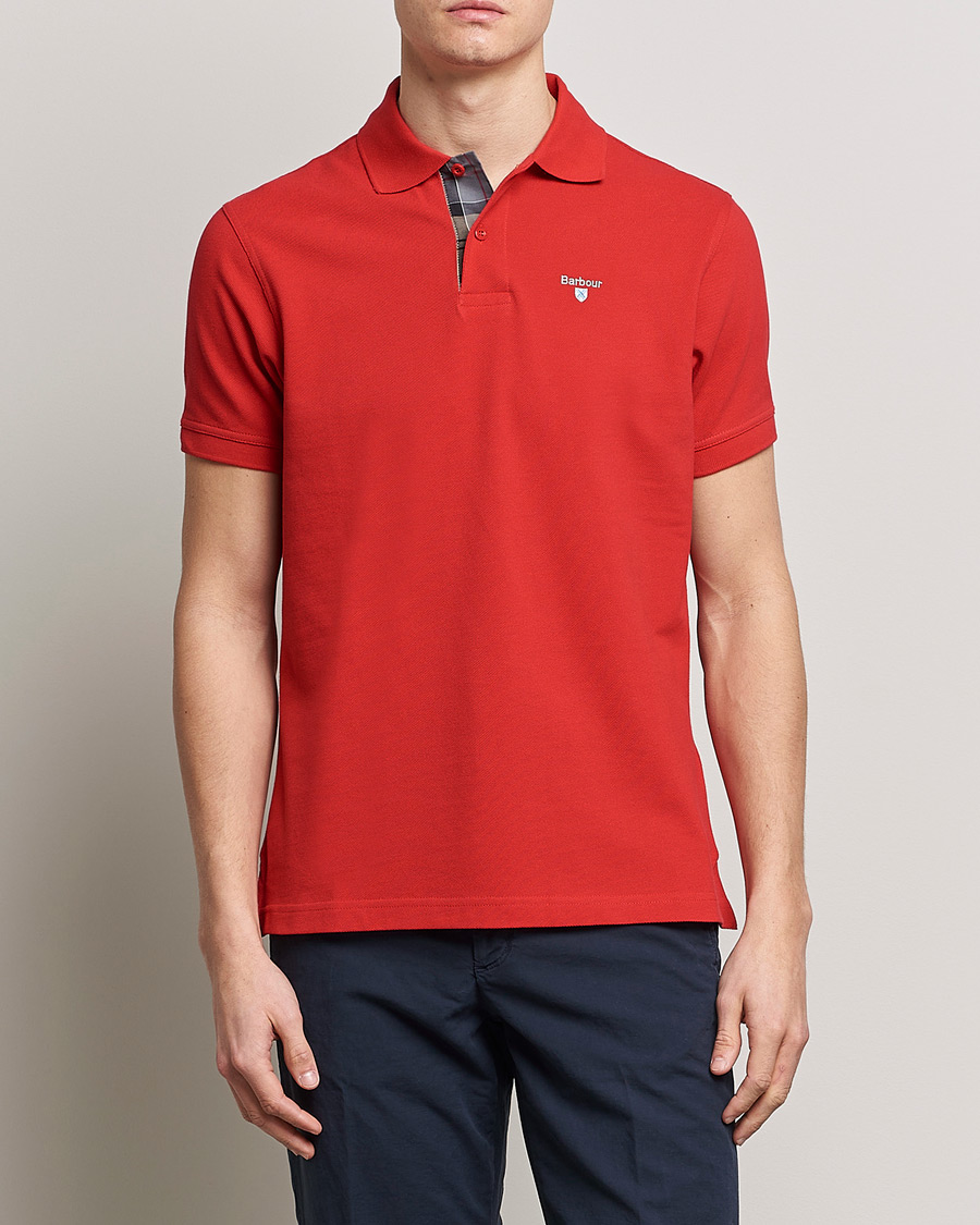 Herre |  | Barbour Lifestyle | Tartan Pique Polo Red