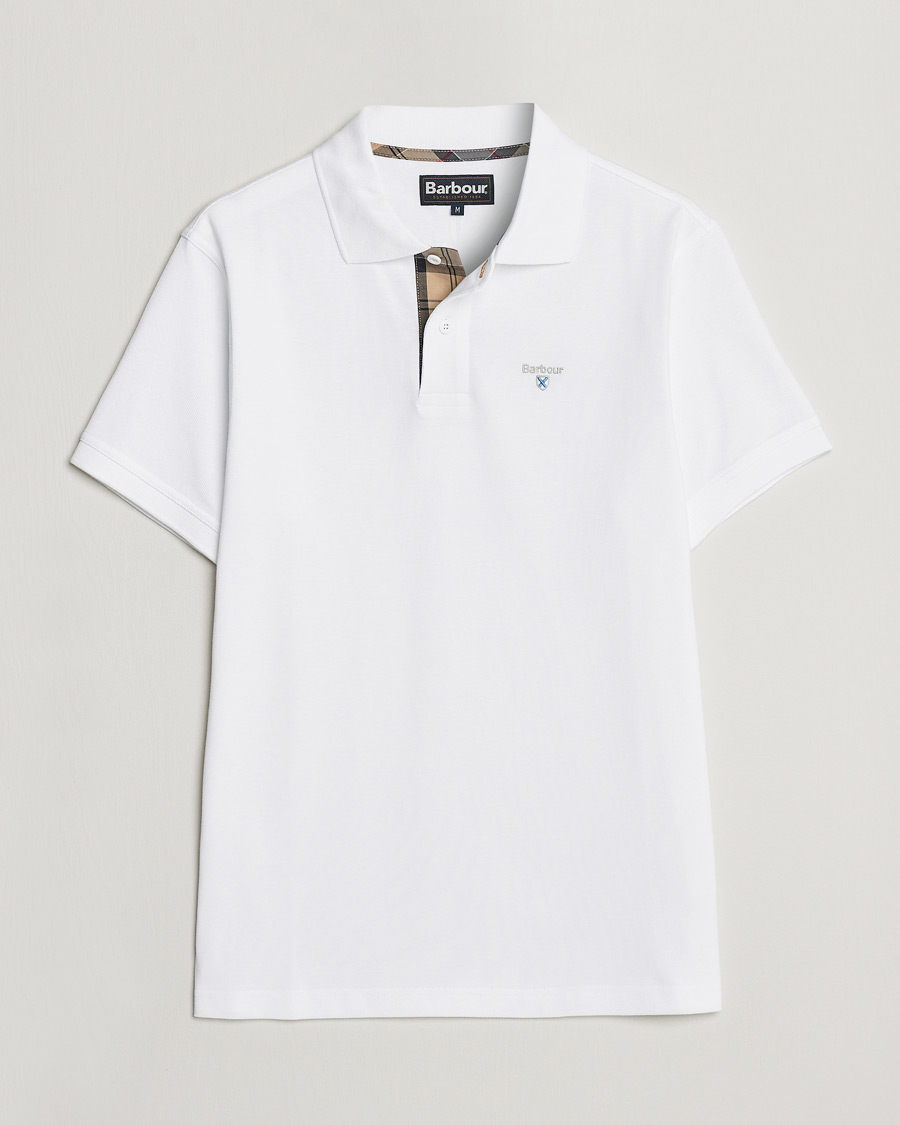 Herre | Pikéer | Barbour Lifestyle | Tartan Pique Polo White