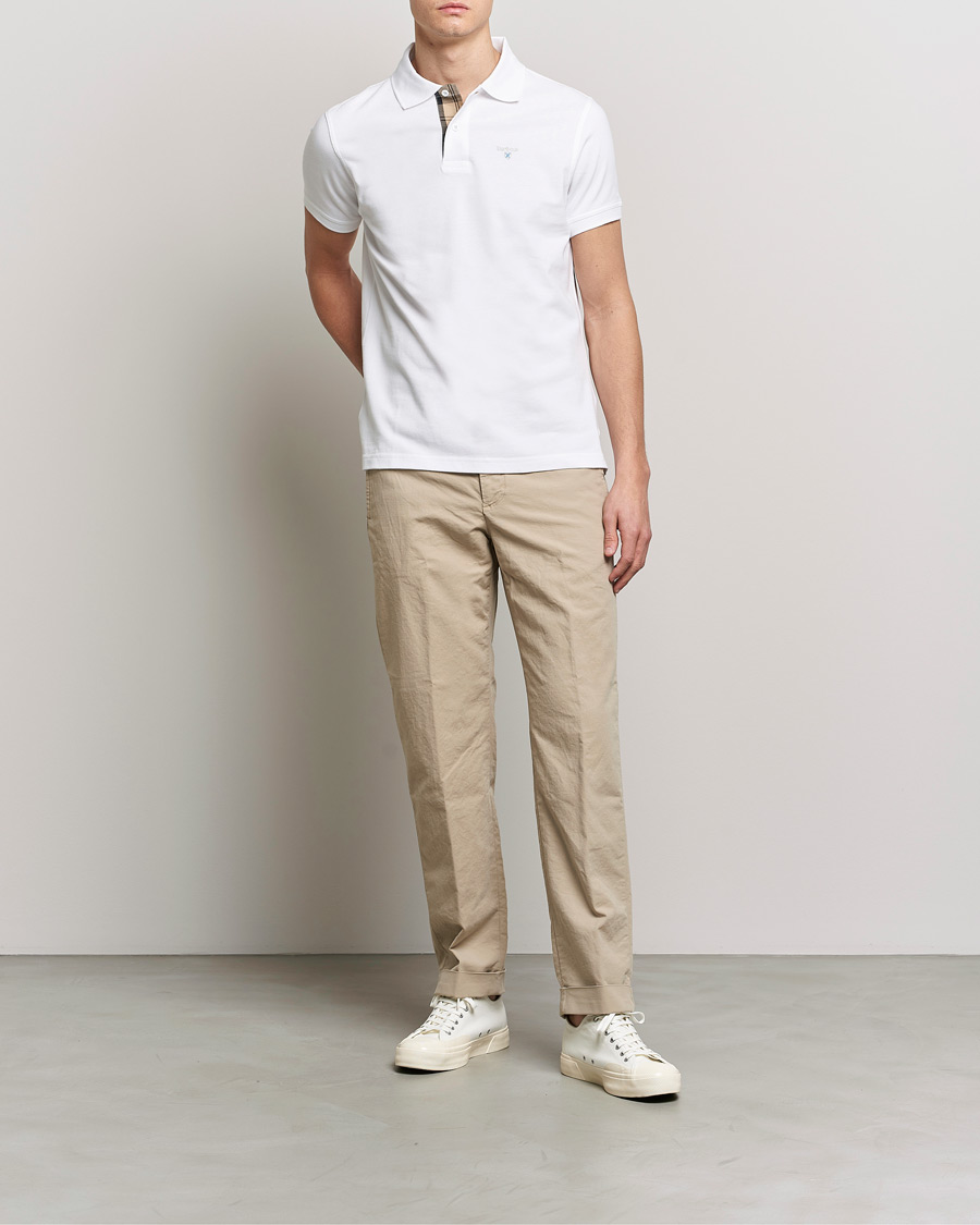 Herre | Pikéer | Barbour Lifestyle | Tartan Pique Polo White