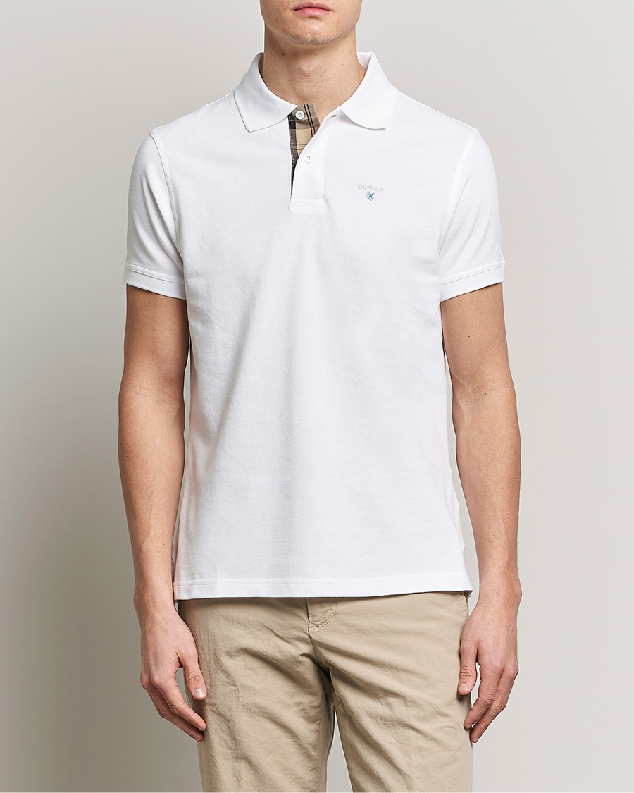 Herr | Barbour Lifestyle | Barbour Lifestyle | Tartan Pique Polo White