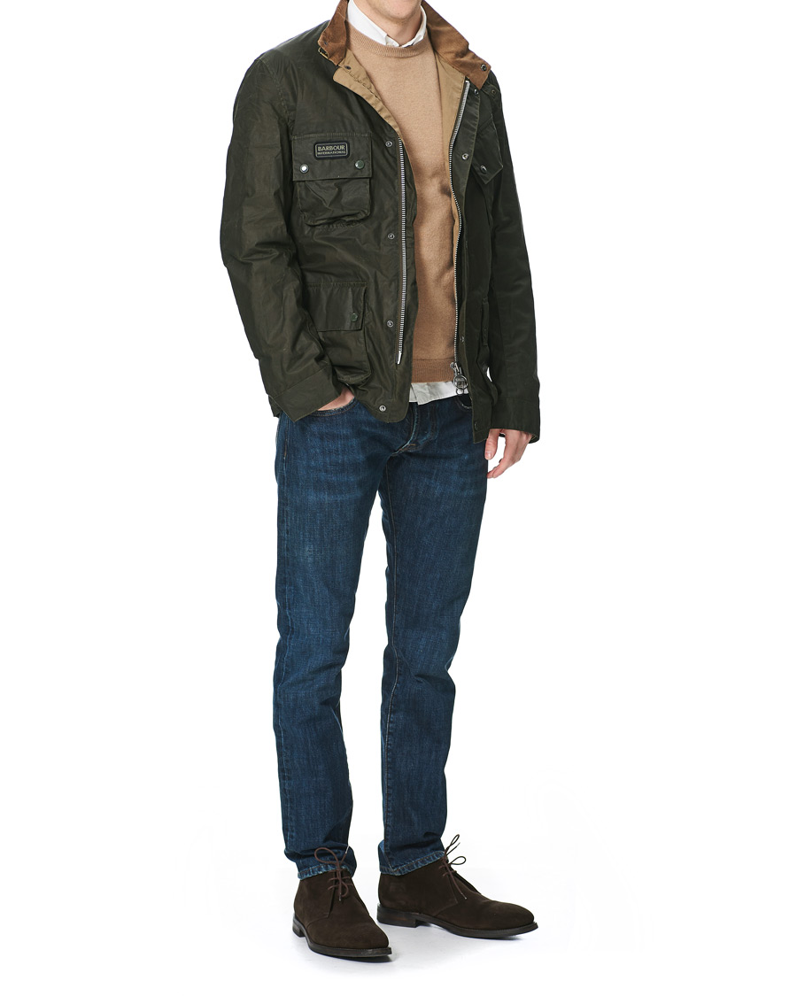 Herre | Jakker | Barbour International | Lightweight Slim Wax Jacket Archive Olive