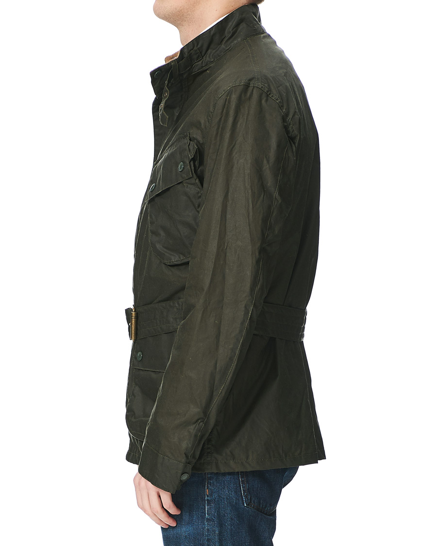 Herre | Jakker | Barbour International | Lightweight Slim Wax Jacket Archive Olive