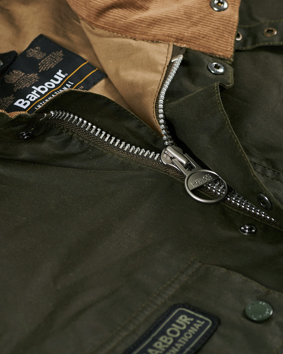 Herre | Jakker | Barbour International | Lightweight Slim Wax Jacket Archive Olive
