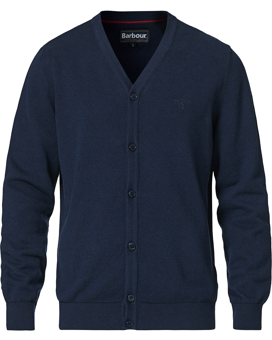 Herre | Gensere | Barbour Lifestyle | Cotton Cardigan Navy Marl