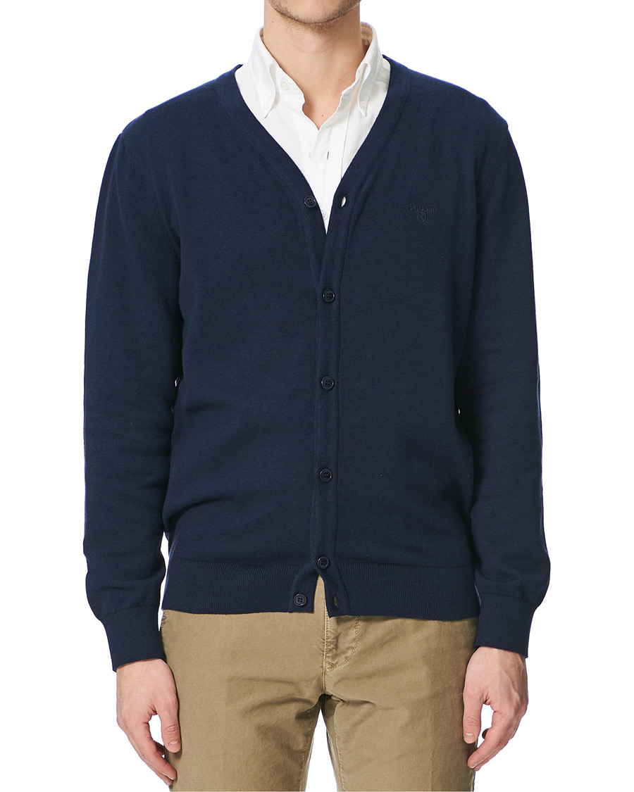 Herre | Gensere | Barbour Lifestyle | Cotton Cardigan Navy Marl
