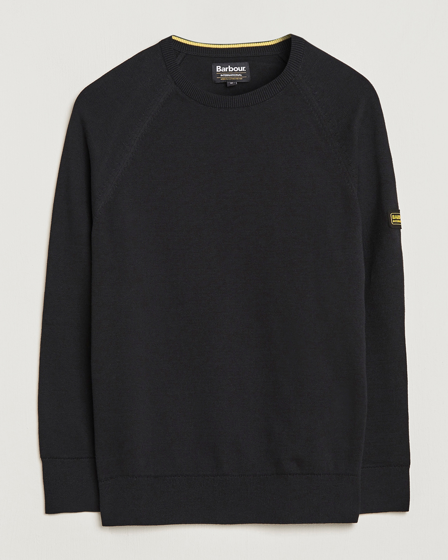 Herre | Gensere | Barbour International | Cotton Crew Knit Black