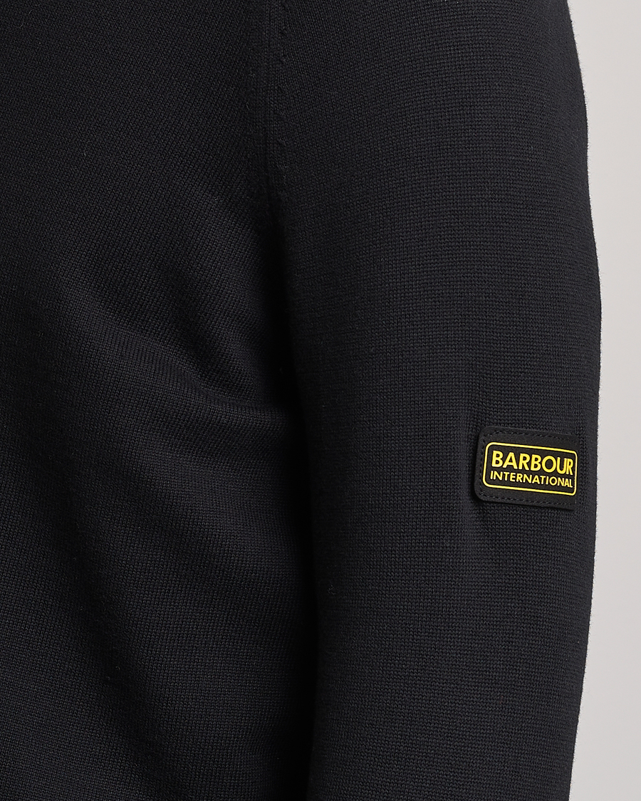 Herre | Gensere | Barbour International | Cotton Crew Knit Black