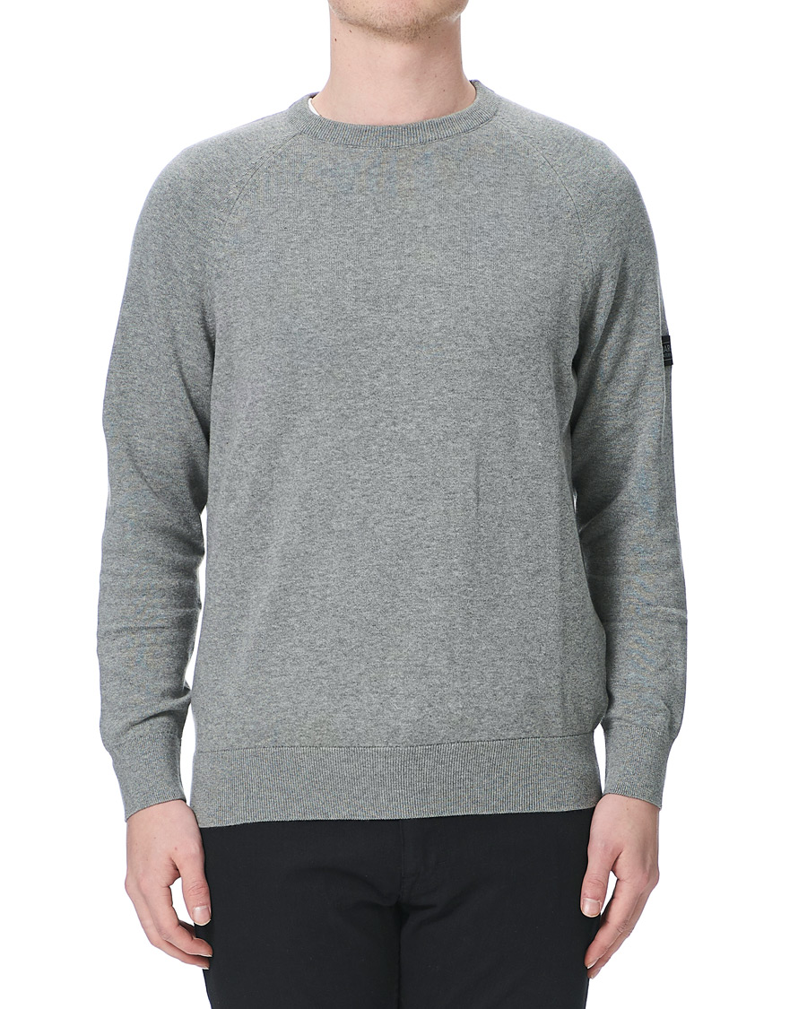 Herre | Gensere | Barbour International | Cotton Crew Neck Antracite Marl