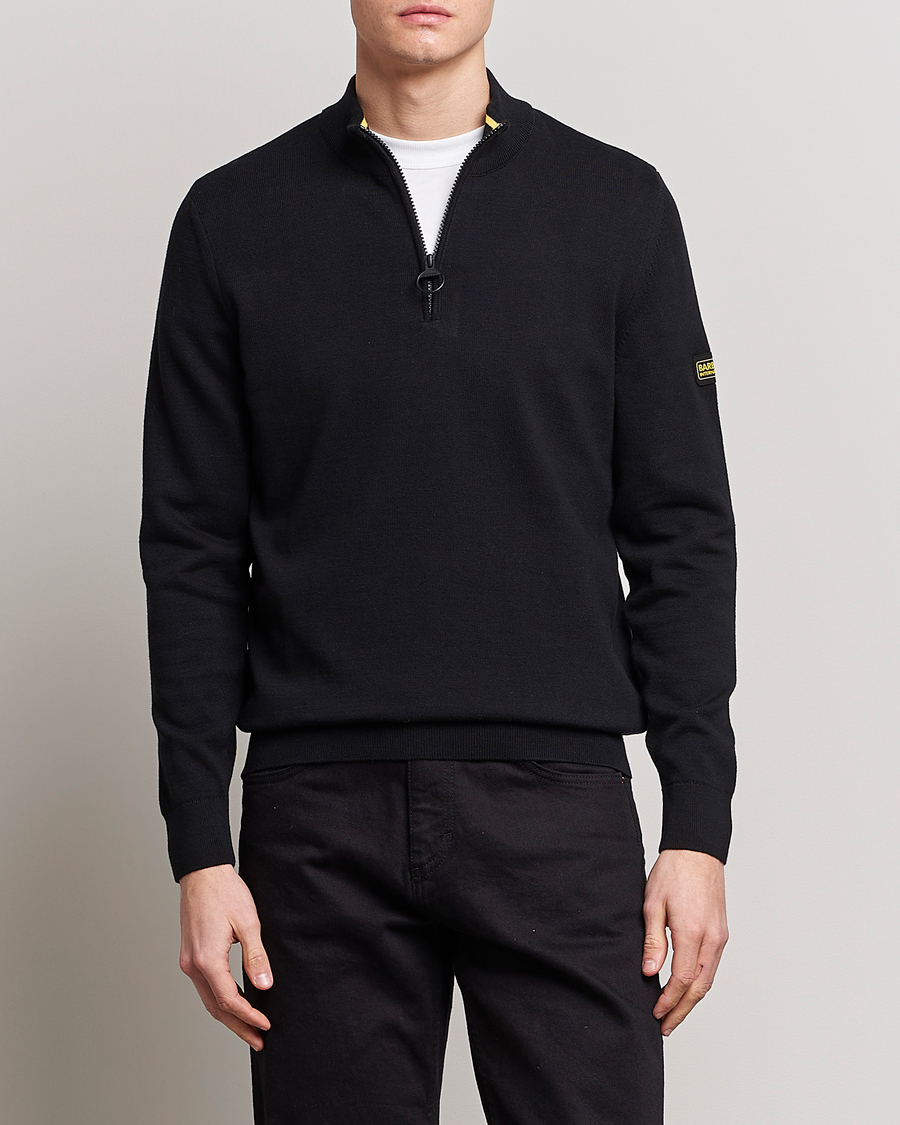 Herre |  | Barbour International | Cotton Half Zip Black