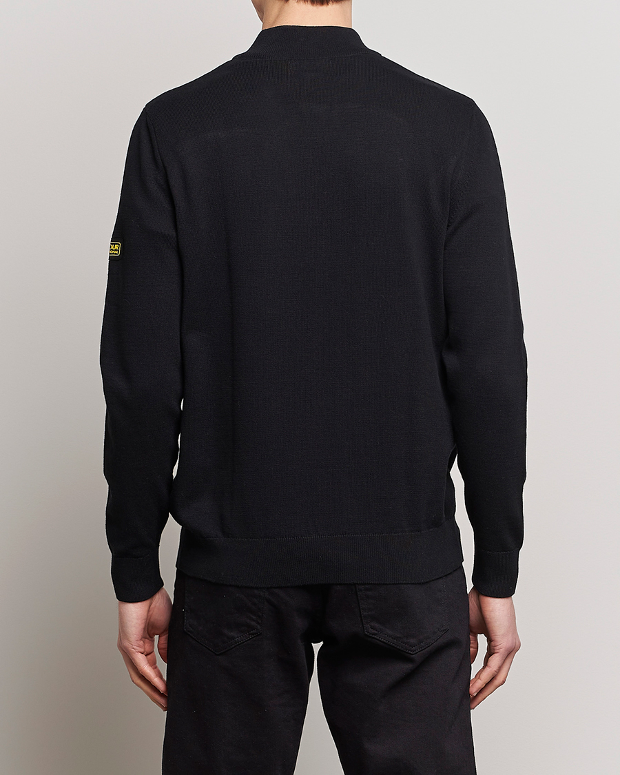 Herre | Gensere | Barbour International | Cotton Half Zip Black