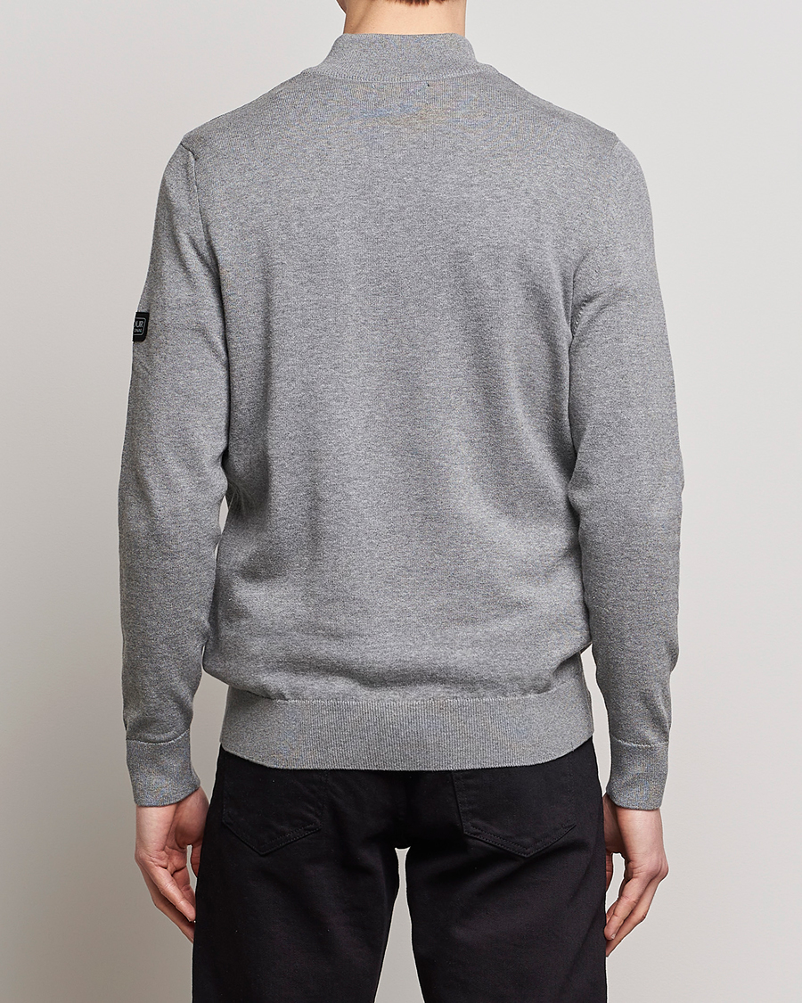 Herre | Gensere | Barbour International | Cotton Half Zip Antracite Marl