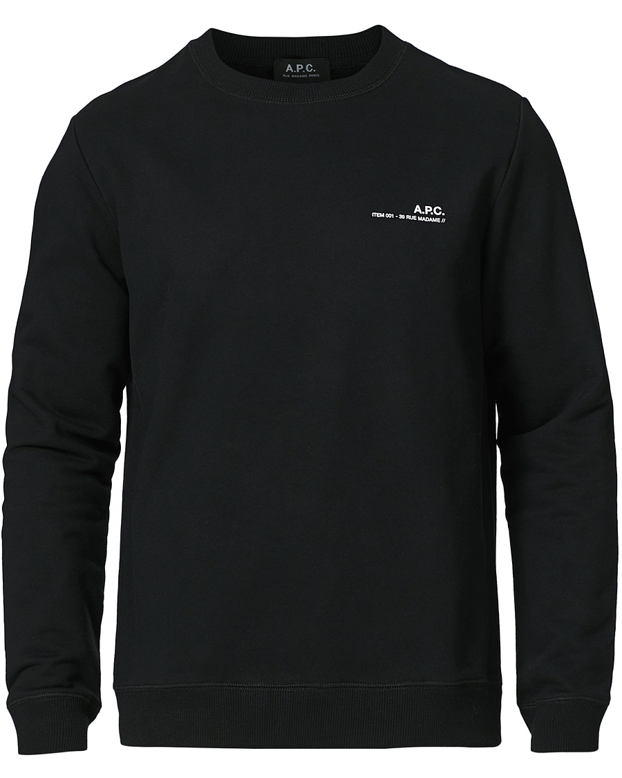 Herre | Gensere | A.P.C. | Item Crew Neck Sweatshirt Black
