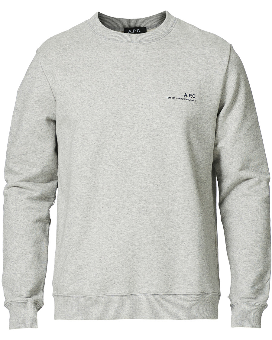 Herre | Gensere | A.P.C. | Item Crew Neck Sweatshirt Heather Grey