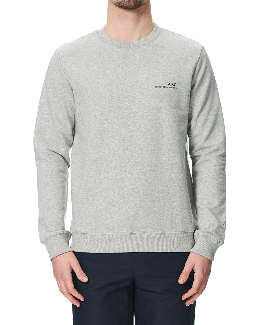 Herre | Gensere | A.P.C. | Item Crew Neck Sweatshirt Heather Grey