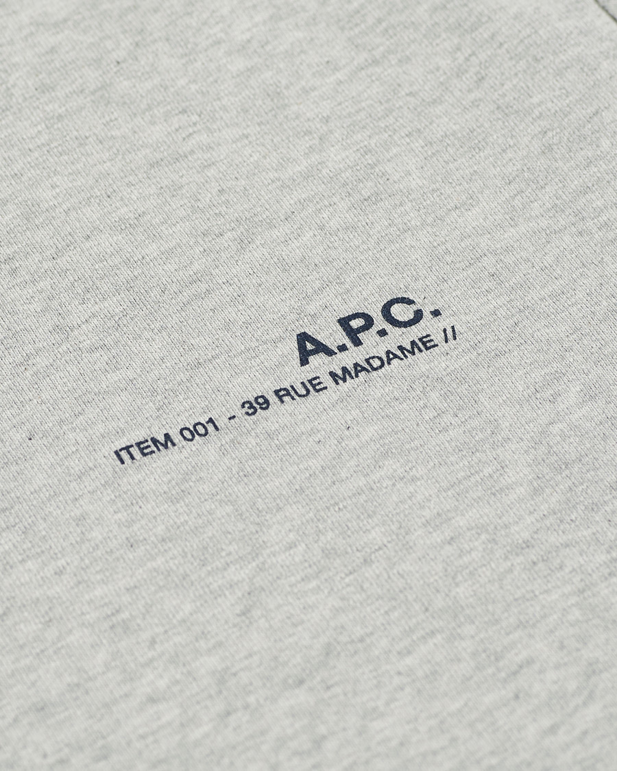 Herre | Gensere | A.P.C. | Item Crew Neck Sweatshirt Heather Grey