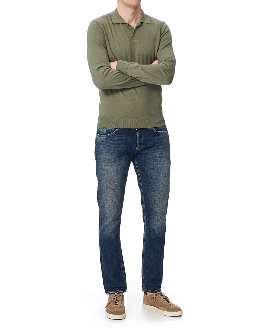 Herre | Gensere | A.P.C. | Cotton/Cashmere Knitted Polo Sage