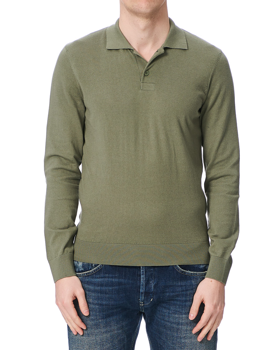 Herre | Gensere | A.P.C. | Cotton/Cashmere Knitted Polo Sage