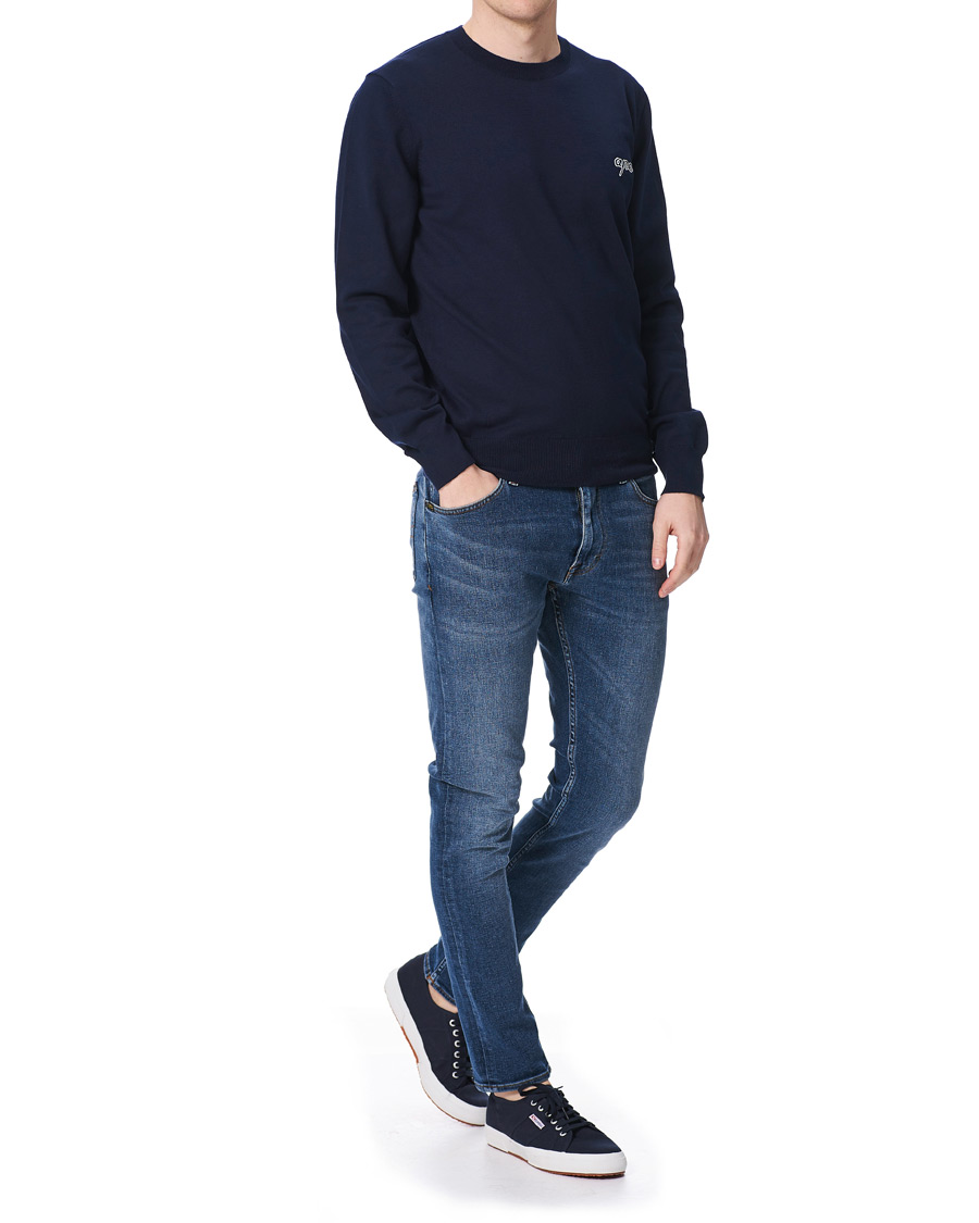 Herre | Gensere | A.P.C. | Otis Logo Crew Neck Sweater Navy