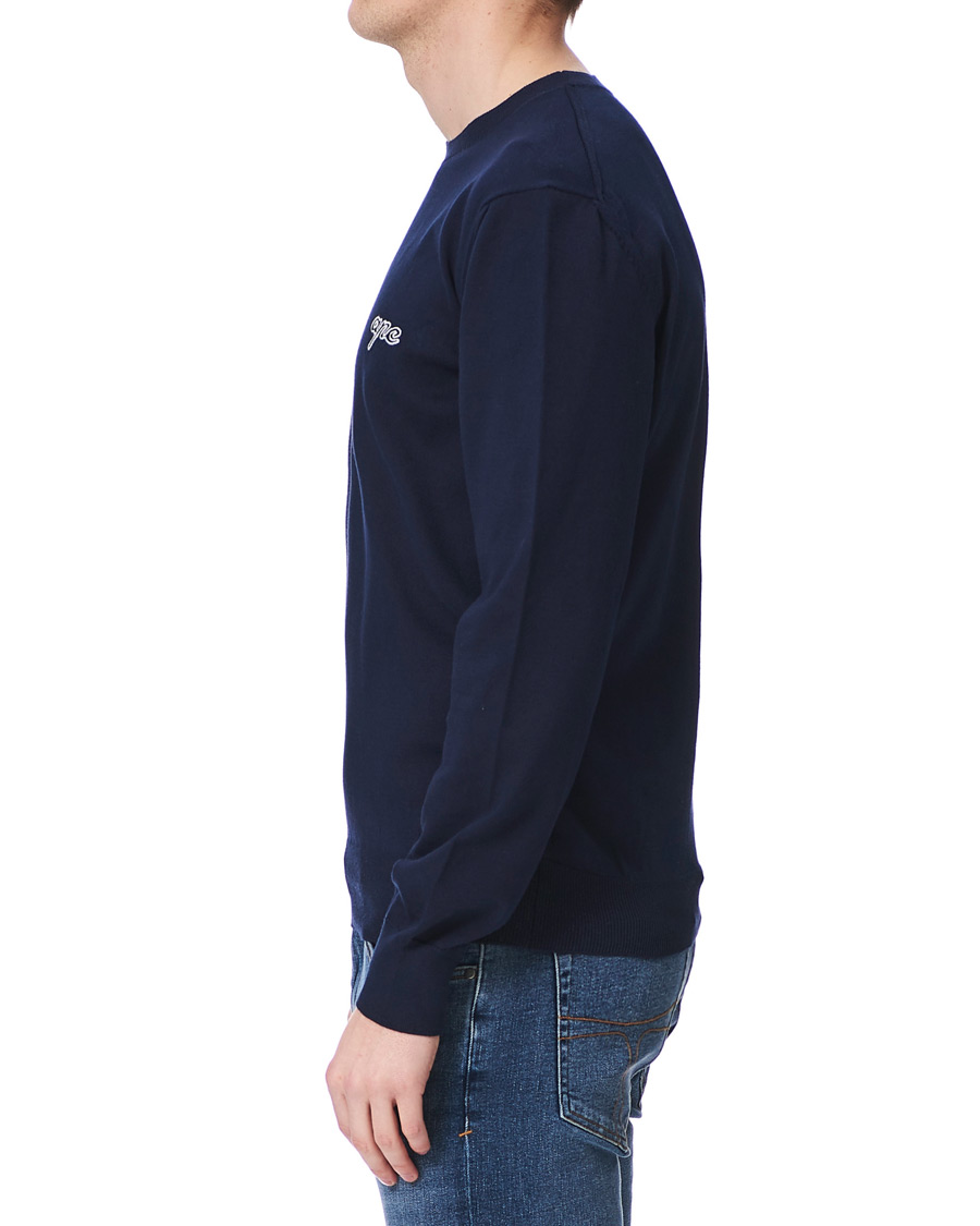 Herre | Gensere | A.P.C. | Otis Logo Crew Neck Sweater Navy