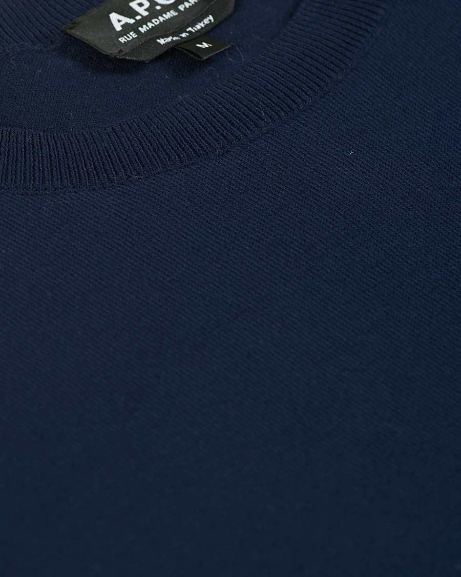 Herre | Gensere | A.P.C. | Otis Logo Crew Neck Sweater Navy
