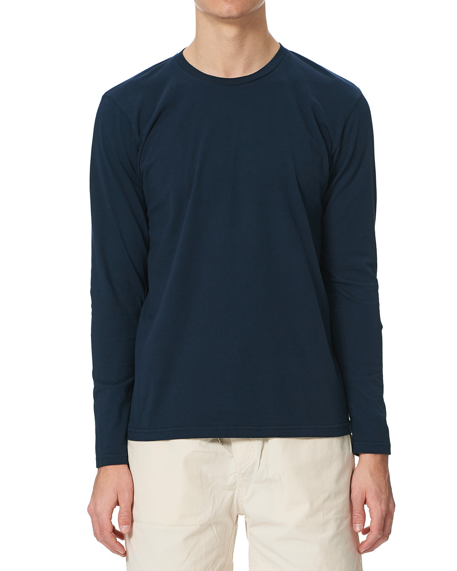 Herre |  | Colorful Standard | Classic Organic Long Sleeve T-shirt Navy Blue