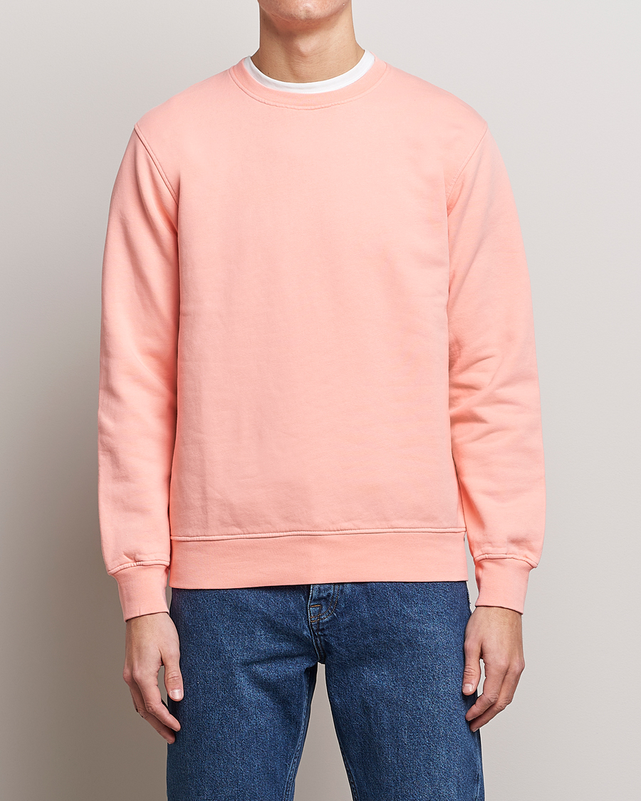 Herre | Klær | Colorful Standard | Classic Organic Crew Neck Sweat Bright Coral