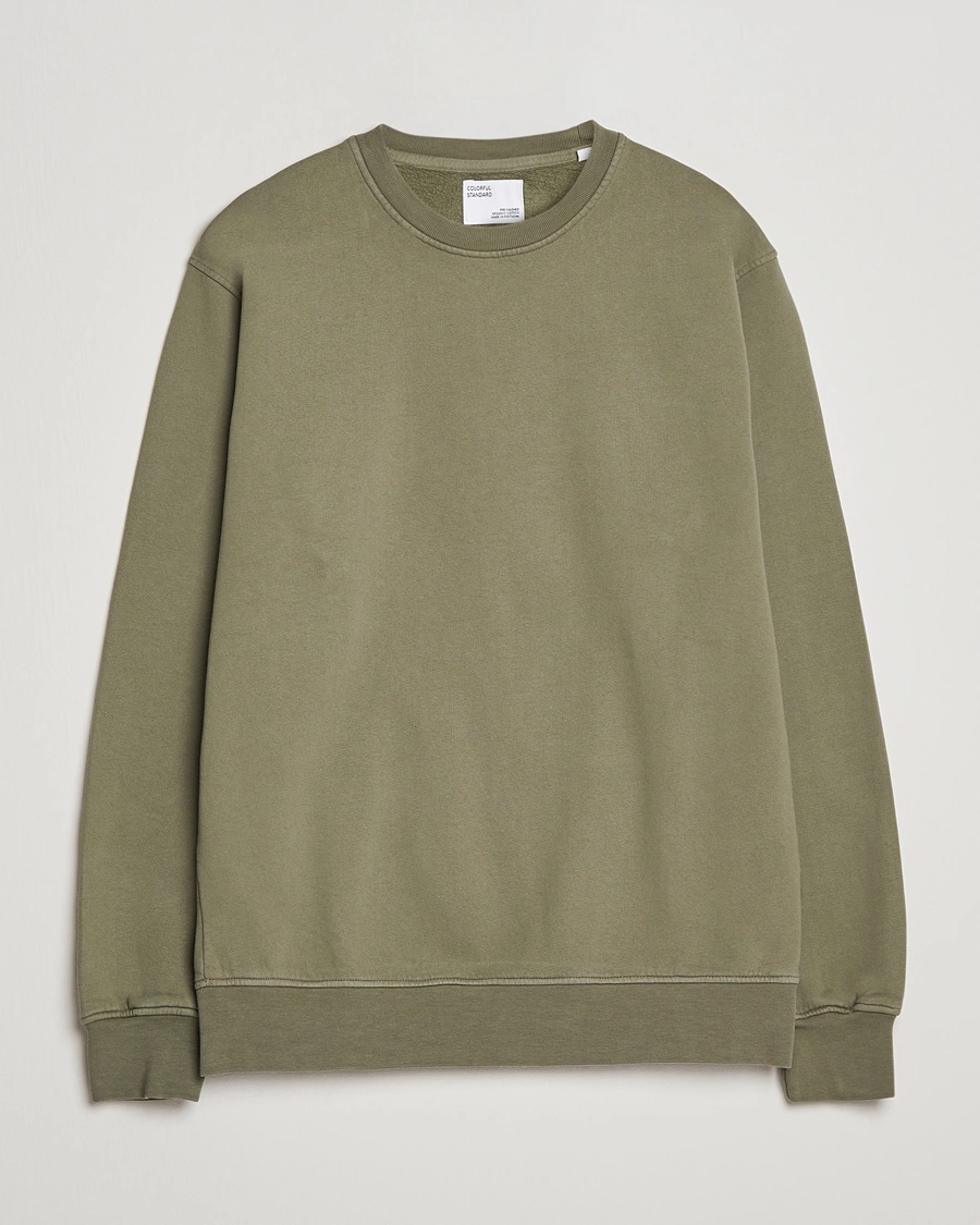 Herre | Gensere | Colorful Standard | Classic Organic Crew Neck Sweat Dusty Olive